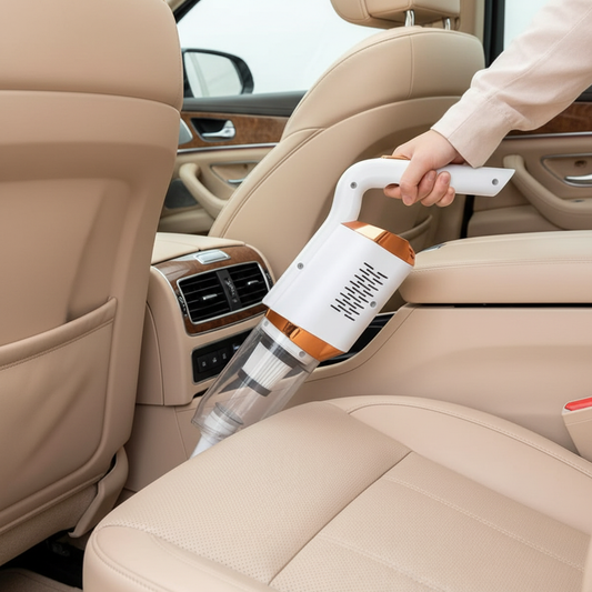 Vacuum cleaning car seat crevices